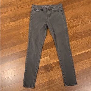 Grey Long American Eagle Jeans
